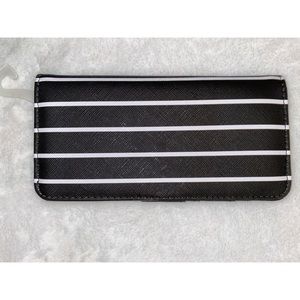 Slim striped wallet